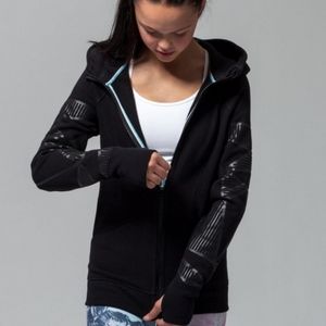 Ivivva Black Jacket with Blue Accents